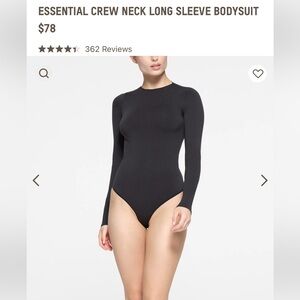 SKIMS essential long sleeve bodysuit